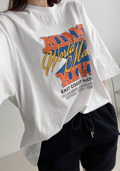 마이애미 오버핏 티셔츠